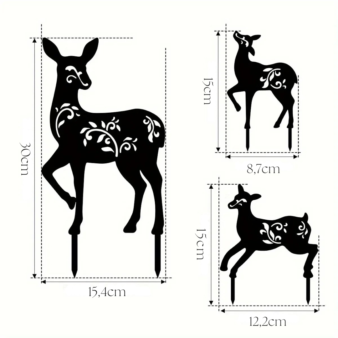 Laventi BAMBI™ – Reh-Familie aus Metall Laventi