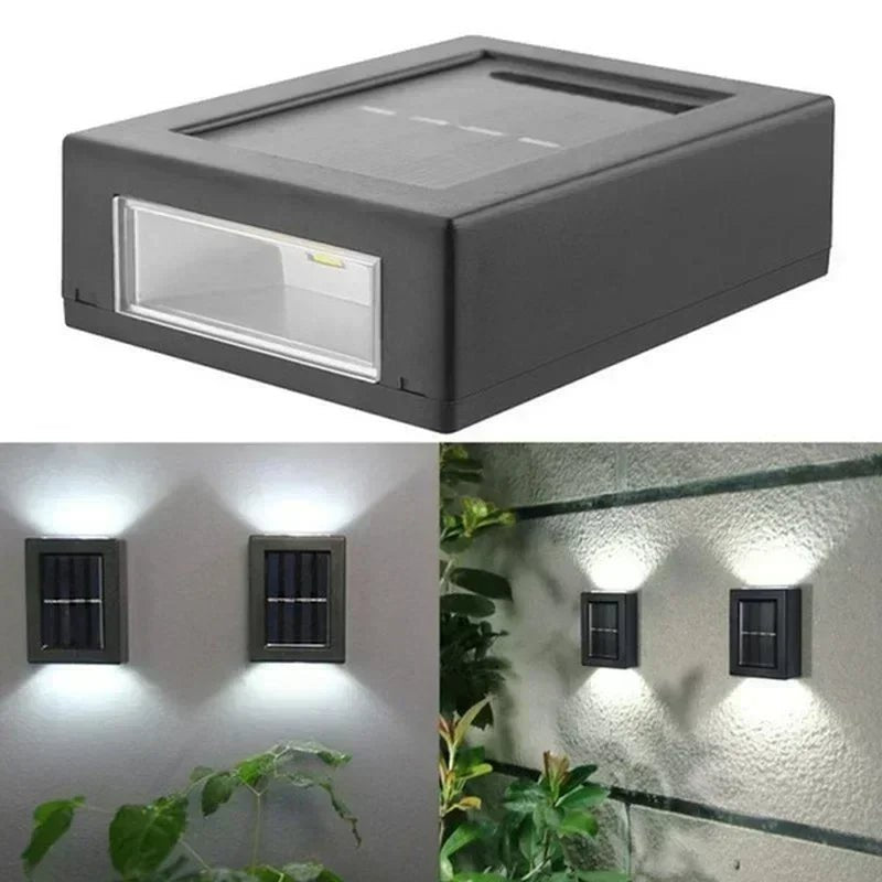 Solar Up and Down Spot Lights Outdoor, Street Wall Light Lamp Solar Powered Sunlight Waterproof Solar Lamp Garden Decorative Laventi