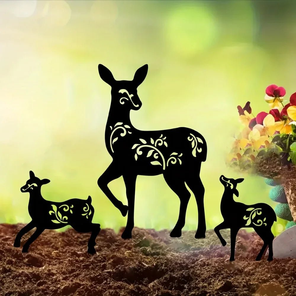 Laventi BAMBI™ – Reh-Familie aus Metall Laventi