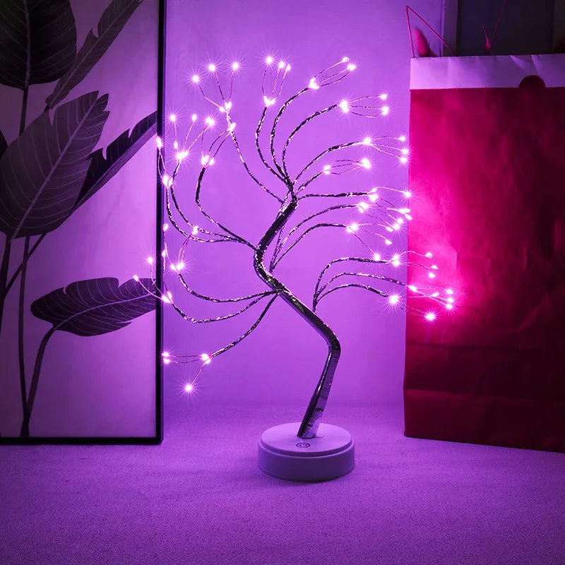 Desktop Bonsai Lamp Shaped Table Lamp LED Desktop Night Light Christmas Tree Light Atmosphere Decoration Laventi