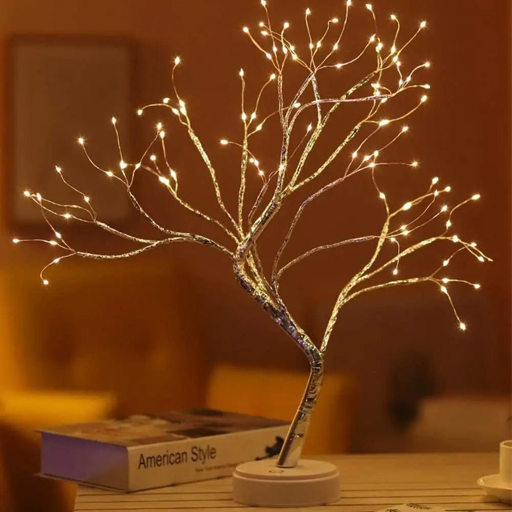 Desktop Bonsai Lamp Shaped Table Lamp LED Desktop Night Light Christmas Tree Light Atmosphere Decoration Laventi