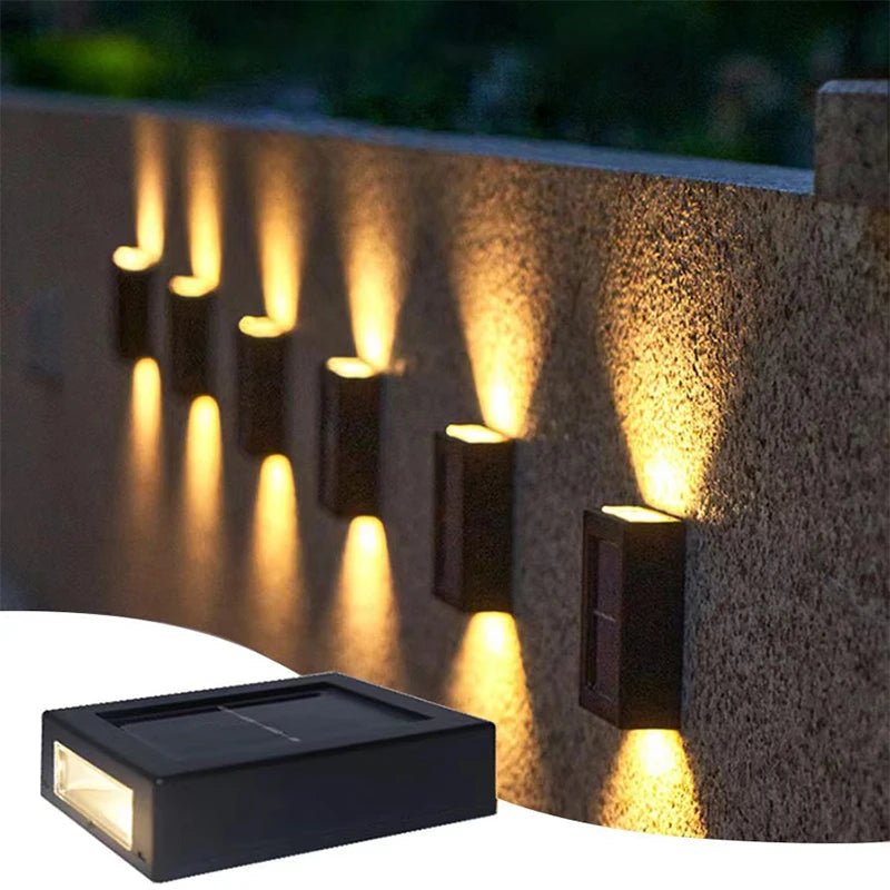 Solar Up and Down Spot Lights Outdoor, Street Wall Light Lamp Solar Powered Sunlight Waterproof Solar Lamp Garden Decorative Laventi