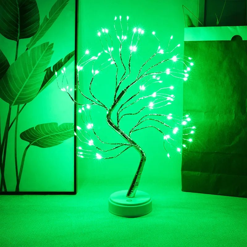 Desktop Bonsai Lamp Shaped Table Lamp LED Desktop Night Light Christmas Tree Light Atmosphere Decoration Laventi