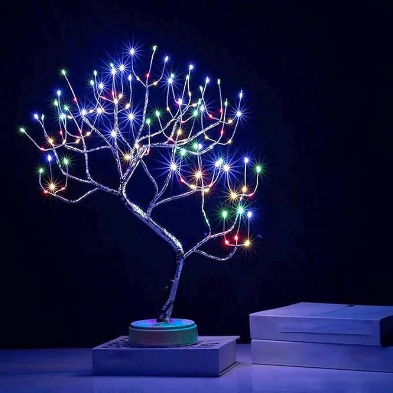 Desktop Bonsai Lamp Shaped Table Lamp LED Desktop Night Light Christmas Tree Light Atmosphere Decoration Laventi