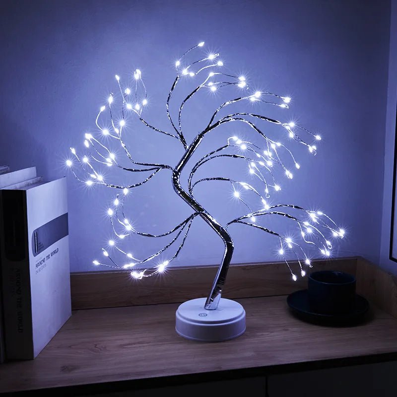 Desktop Bonsai Lamp Shaped Table Lamp LED Desktop Night Light Christmas Tree Light Atmosphere Decoration Laventi