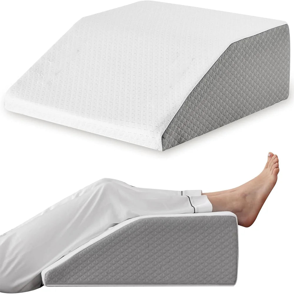 Leg Pillow, 8inch Leg Elevating Pillow for Legs,Rest, Sleeping,Leg Wedge Pillow for Side Sleeping, Memory Foam Leg Wedge Pillow Laventi