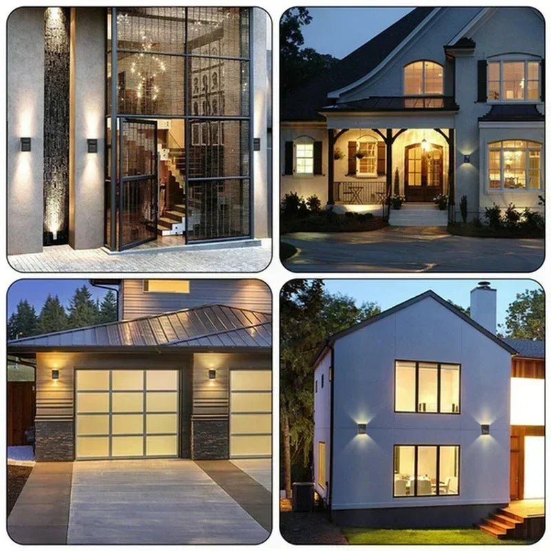 Solar Up and Down Spot Lights Outdoor, Street Wall Light Lamp Solar Powered Sunlight Waterproof Solar Lamp Garden Decorative Laventi