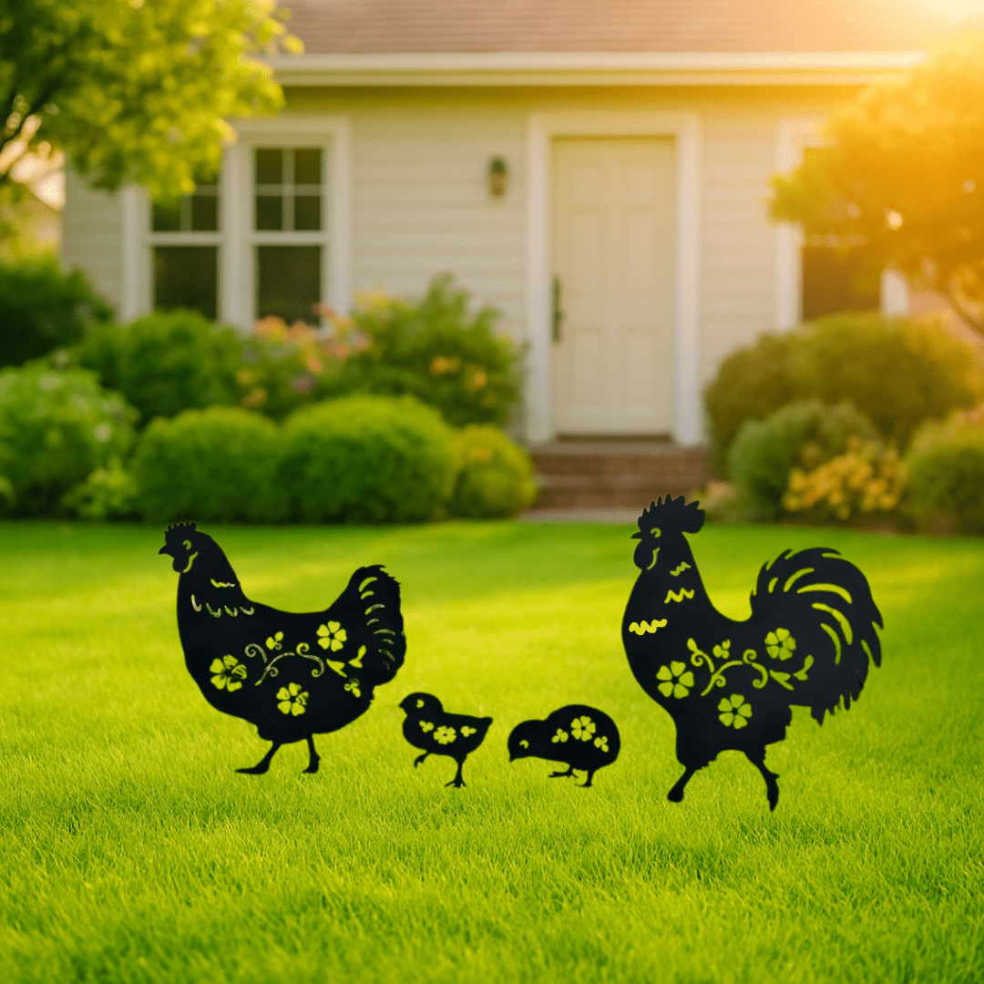 Laventi NEST™ – Hühner-Familie aus Metall Laventi